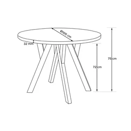 Konsimo Samuel Ø 100 cm grau