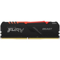 Kingston FURY Beast RGB DIMM 8GB, DDR4-3600, CL17-21-21 (KF436C17BBA/8)