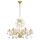 vidaXL Kronleuchter mit Kristallperlen Golden Rund 6×E14