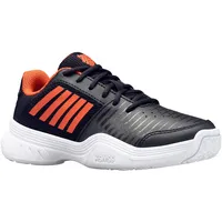 K-Swiss Court Express Omni Tennisschuh, Jet Black Spicy Orange White, 34 EU