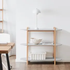 SoBuy Bücherregal 100 x 88 x 33 cm Grau