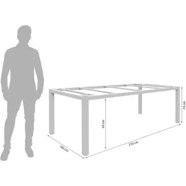 Zebra Technologies Zebra Alus Gartentisch-Gestell Aluminium Taupe