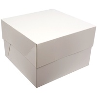 Kuchenbehälter / Kuchenkarton, quadratisch, perfekt zum Transport Ihrer Kreationen, 5 Stück, Weiß, weiß, 23 cm