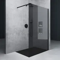 mai & mai Walk-In-Dusche 100 x 200 cm BRAM3 Bremen1K schwarz ESG-Sicherheitsglas 8 mm