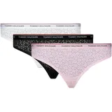 Tommy Hilfiger Premium Essentials Slip 3 Einheiten Black / White / Light Pink M