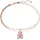 Swarovski Kette mit Anhänger TEDDY rosa / Kristall, Messing