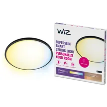 WIZ Deckenleuchte SuperSlim Kunststoff Ø 29,2 cm 16 W inkl. dimmbarer LED schwarz
