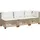 vidaXL Gartensofa 3-Sitzer Loungesofa beige