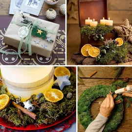 luxuskollektion 52-teiliges Weihnachtsdeko Adventskranz Set mit