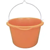 Profi Mörtelkübel robust orange kranbar mit Hakenbügel Ø 510 40 l