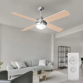 V-Tac Deckenventilator 132 cm Deckenventilator Silber