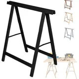 Modo24 Sägebock Holzbock, Klappbock, Arbeitsbock, Tapezierbock, Montagebock, Unterstellbock SDKM, 73x73x44 cm, 4 Farben und verschiedene Sets schwarz