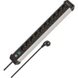 Brennenstuhl Premium-Alu-Line, 10-fach, 3m, silber/schwarz