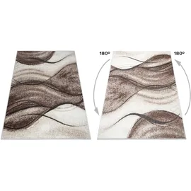 OTTO home Teppich OTTO HOME "Tritom" Gr. 6, braun, B:200cm H:9mm L:300cm, Kunstfaser, Teppiche, Teppich, mit besonders weichem Flor, Kurzflor, modernes Wellen Muster