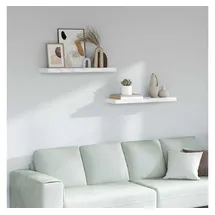 vidaXL Wandregal 80 x 23,5 x 4 cm Weiß Marmor