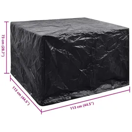 vidaXL Gartenmöbel-Abdeckung 113 x 73 x 113 cm Schwarz