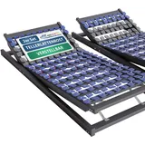 AM Qualitätsmatratzen 7 Zonen Tellerlattenrost 90x190 verstellbar bis 130 kg mit 45 Tellern - Made in Germany - Punktelastisches Tellerlattenrost Kopf und Fußteil verstellbar 90x190