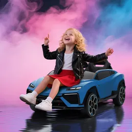 aiyaplay Kinder Elektroauto 12V Lamborghini Blau (1-tlg)