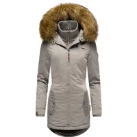 Marikoo Wintermantel "Sanakoo", Damen, Gr. XL (42), grau (hellgrau), Oberstoff: 100% Polyester. Futter: 100% Polyester. Wattierung: 100% Polyester. Ärmelfutter: 100% Polyester.