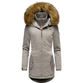 Marikoo Wintermantel "Sanakoo", Damen, Gr. XL (42), grau (hellgrau), Oberstoff: 100% Polyester. Futter: 100% Polyester. Wattierung: 100% Polyester. Ärmelfutter: 100% Polyester.