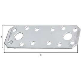 GAH Alberts Alberts Flachverbinder gerade 96x35x2mm mit CE?Nein Edelstahl