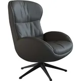 flexlux Relaxsessel FLEXLUX "Haze, hervorragender Komfort, Echtleder oder sanfter Stoff", grau (warm mineral grau), B:70cm H:104cm T:79cm, 100% Echtleder, Sessel, Relaxsessel, Rückenteilverstellung, drehbar, Fuß schwarz