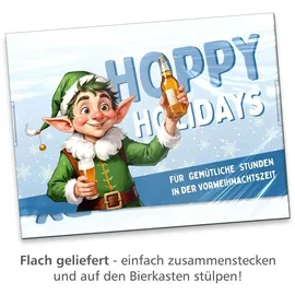 itenga Adventskalender für Bierkasten Stülper - Hoppy Holidays Wichtel - Bier Adventskalender