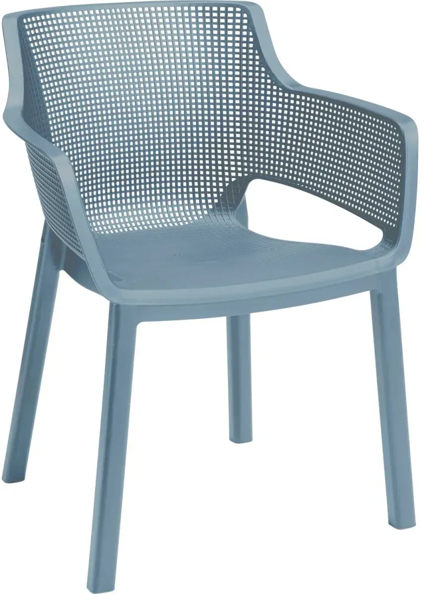 Keter Elisa Stapelstuhl Gartenstuhl Terassenstuhl wasserabweisend Stuhl blau