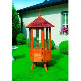 Promadino Voliere 6-eckig mit Bitumendach 98 cm x 98 cm x 195 cm