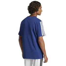 Adidas Essentials 3-Streifen Single Jersey Kurzarm-T-Shirt Dark Blue / White 2 XL