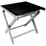 Mojawo Klapphocker Aluminium Silbergrau/Schwarz