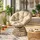 Outsunny Papasansessel Gartensessel 85 x 70 x 82 cm khaki