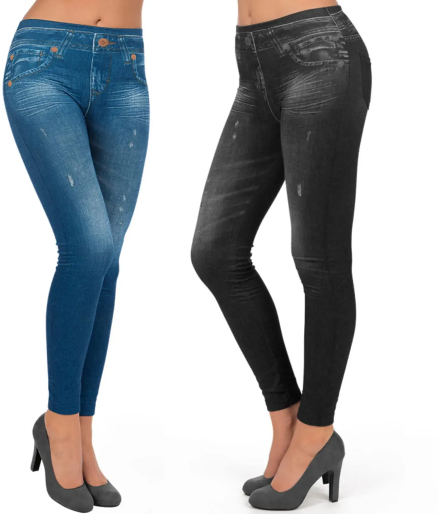 SLIMmaxx Jeans-Leggings 2er-Set schwarz/blau versch. Größen