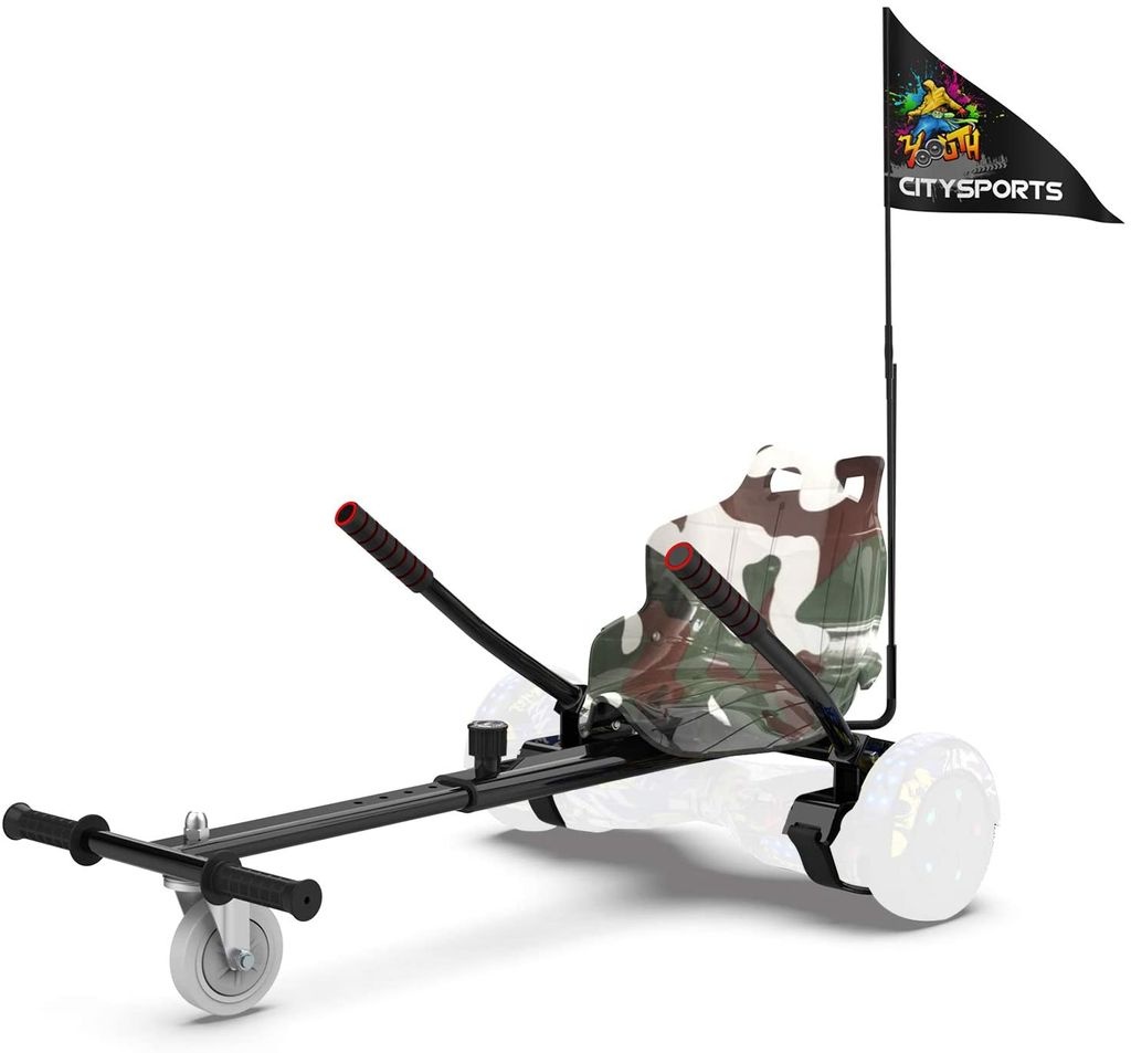 CITYSPORTS Hoverkart - Go Kart Kinderversion mit Sitz für Hoverboard Balance Scooter - Universal Hoverkart einstellbare Befestigung, kompatibel mi...
