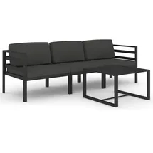 vidaXL Garten-Lounge-Set 4-tlg. anthrazit