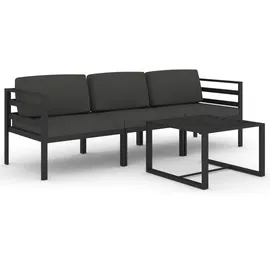 vidaXL Garten-Lounge-Set 4-tlg. anthrazit
