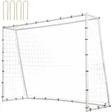 Vevor Fußballtor Weiß 242 x 92 x 184 cm