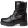 Marco Tozzi Damen Schnürstiefel ohne Absatz aus Leder Winter, Schwarz (Black), 38 EU