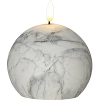 Star Trading Flamme Marble LED Kerze 12 cm grau