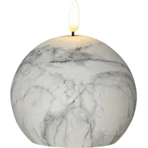Star Trading Flamme Marble LED Kerze 12 cm grau