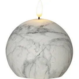 Star Trading Flamme Marble LED Kerze 12 cm grau