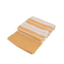 douceur d`interieur Gestreift Bettüberwurf 180 x 220 cm Gelb