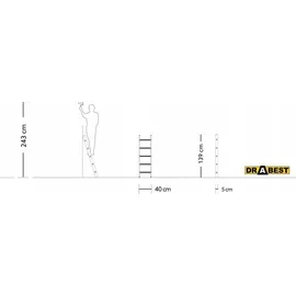 Drabest PRO Serie Anlegeleiter 5 Stufen