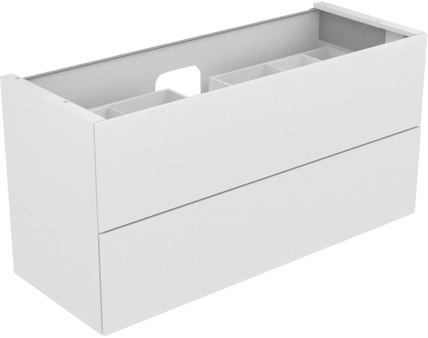 KEUCO Waschtischunterschrank „Edition 11“ Weiß (Lack, hochglanz), Weiß (Lack, hochglanz), mit Beleuchtung 1400 × 700 × 535 mm