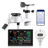 Vevor 7-in-1 WLAN-Wetterstation mit APP, 7,5-Zoll-Display, solarbetriebener Außensensor, mit