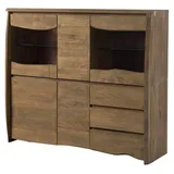 MASSIVMOEBEL24.DE Highboard 166 x 48 x 145 cm Braun