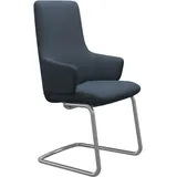 Stressless® Polsterstuhl Laurel, High Back mit Armlehne, Größe L, mit Beinen aus Stahl in Chrom blau