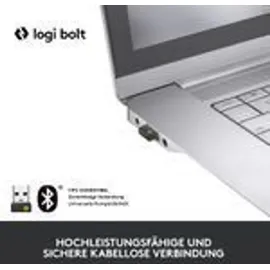 Logitech MX Keys Mini for Business Tastatur (kabellos, weiß, Logi Bolt, USB/Bluetooth, DE (920-010598)