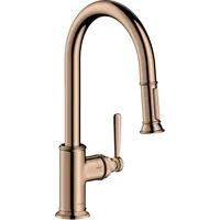 Hansgrohe Axor Montreux mit Ausziehbrause polished red gold