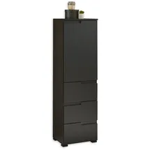 bega bbk sp. z o.o. sp. k. SPICE Hohe Badezimmer Kommode 40 x 134 x 32 cm Schwarz